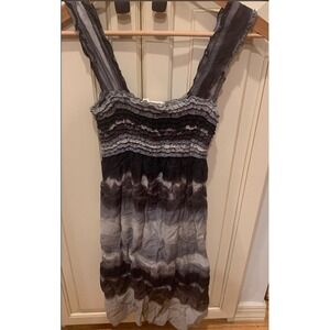 Max Studio specialty sleeveless sundress‎ size small. Black gray and white.